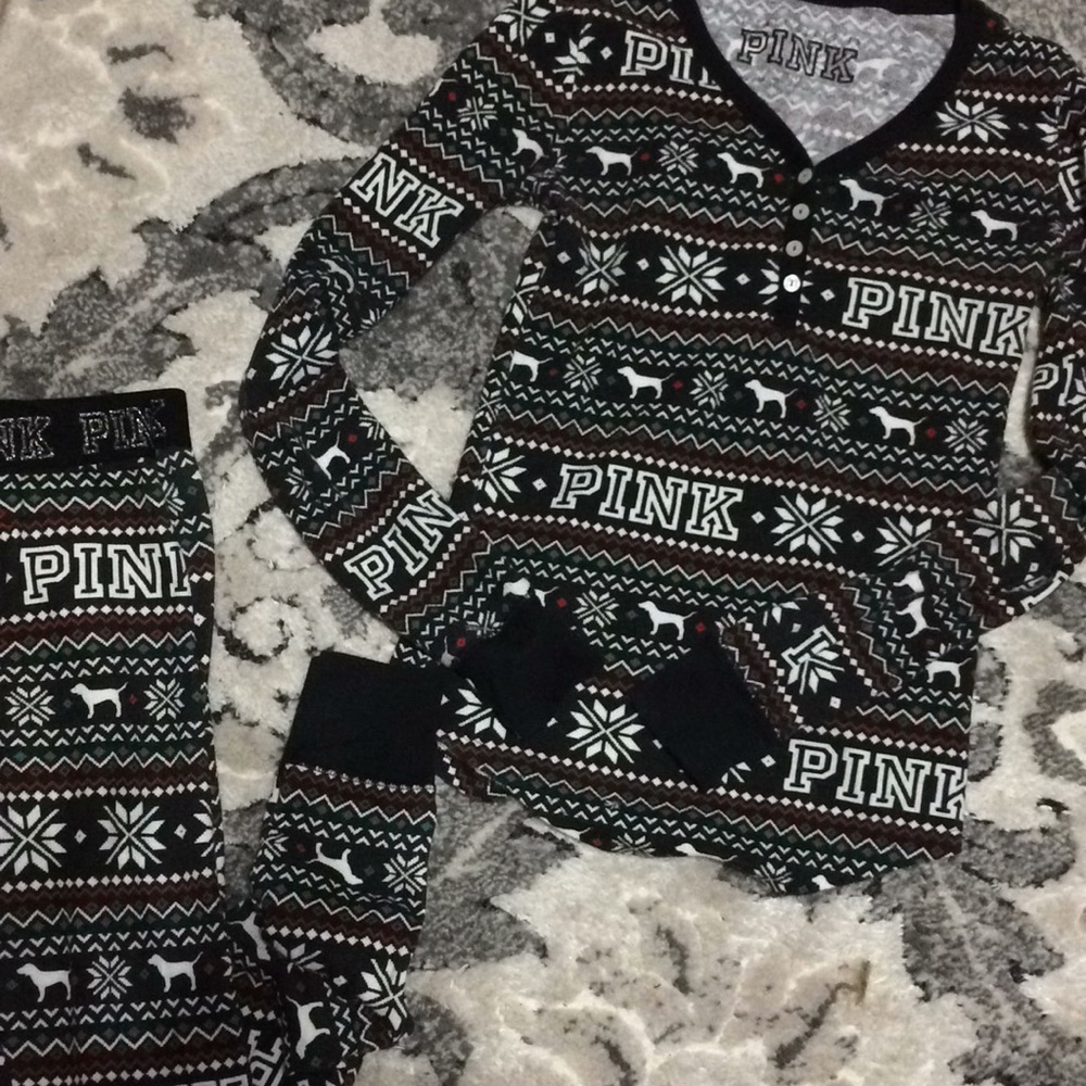 P I N K Christmas Pajama Set